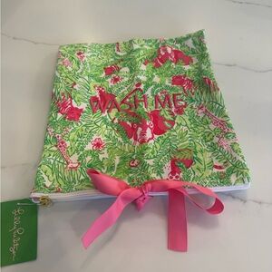 Lilly Pulitzer Pink and Green Travel Laundry Bag NWT
